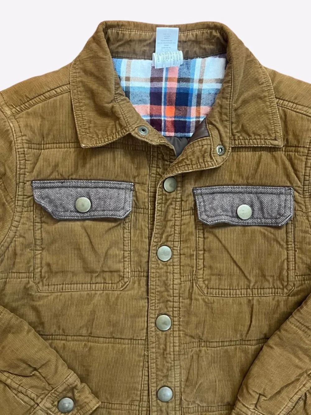 Gymboree Brown Quilted Corduroy Jacket Boys LRG 10-12 Fox Trail Collection 2013